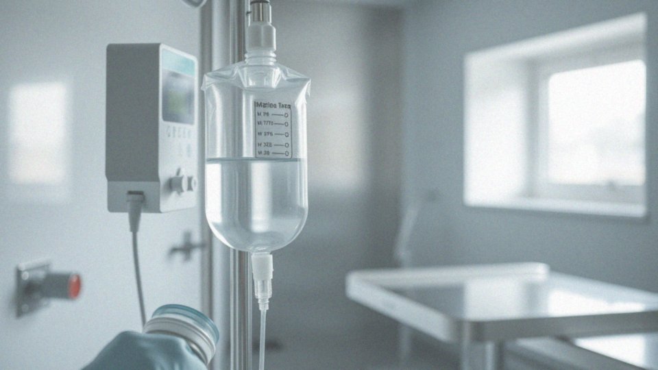 Jak zapewnia się sterylność podczas podawania soli fizjologicznej 10%?