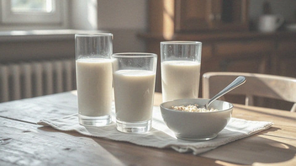 Jakie jest porównanie mleka owsianego do mleka krowiego?