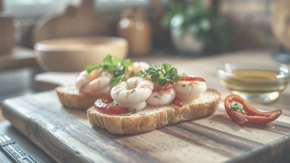 Jakie są składniki kanapeczki z krewetkami?