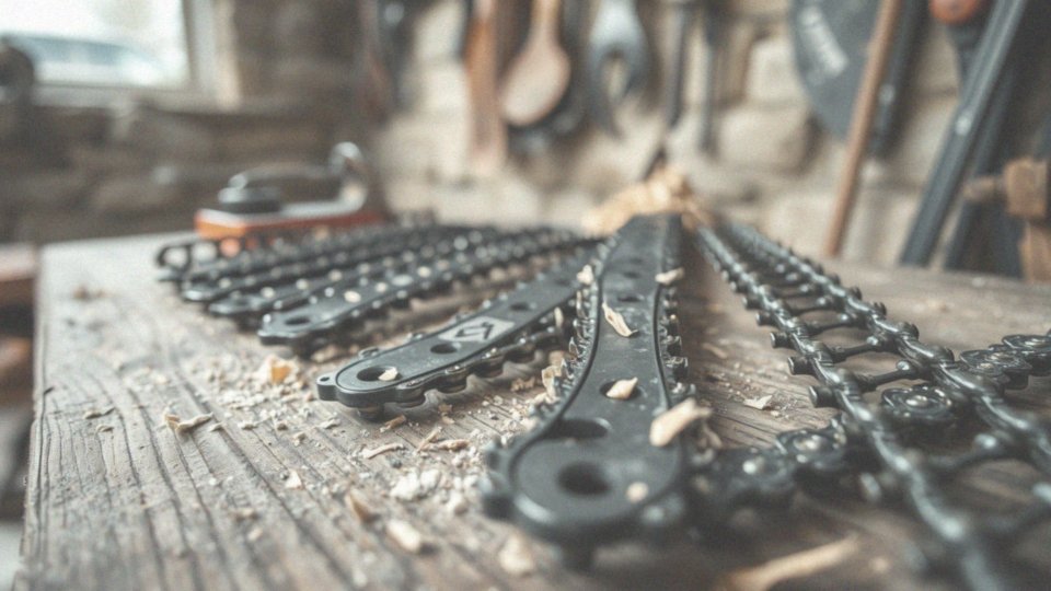 Jakie są różnice w kątach ostrzenia dla różnych typów łańcuchów?